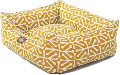 Majestic Pet Contemporary Lounge Aruba Bolster Dog Bed with Removable Cover, Citrus, Large slide 2 of 6