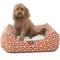 Show in main carousel: Majestic Pet Contemporary Lounge Aruba Bolster Dog Bed with Removable Cover, Orange, Large slide 1 of 6