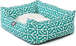 Majestic Pet Contemporary Lounge Aruba Bolster Dog Bed with Removable Cover, Pacific, Large slide 2 of 6