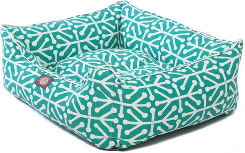 Show full view: Majestic Pet Contemporary Lounge Aruba Bolster Dog Bed with Removable Cover, Pacific, Large slide 7 of 7