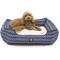 Show in main carousel: Majestic Pet Contemporary Lounge Boho Arrow Bolster Dog Bed with Removable Cover, Blue/White Arrows, Medium slide 2 of 4