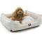 Show in main carousel: Majestic Pet Contemporary Lounge Boho Arrow Bolster Dog Bed with Removable Cover, Grey/White Arrows, Large slide 1 of 5
