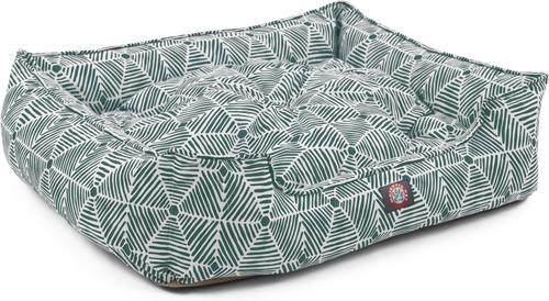 Show full view: Majestic Pet Contemporary Lounge Charlie Bolster Dog Bed with Removable Cover, Emerald, Large slide 5 of 5