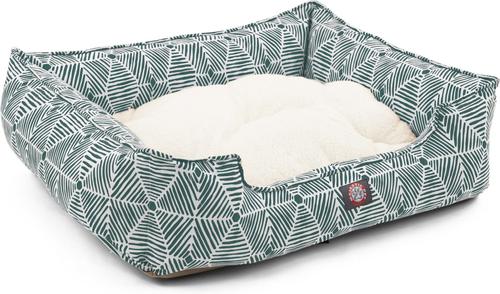 Show full view: Majestic Pet Contemporary Lounge Charlie Bolster Dog Bed with Removable Cover, Emerald, Medium slide 3 of 4