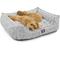 Show in main carousel: Majestic Pet Contemporary Lounge Charlie Bolster Dog Bed with Removable Cover, Gray, Medium slide 3 of 5