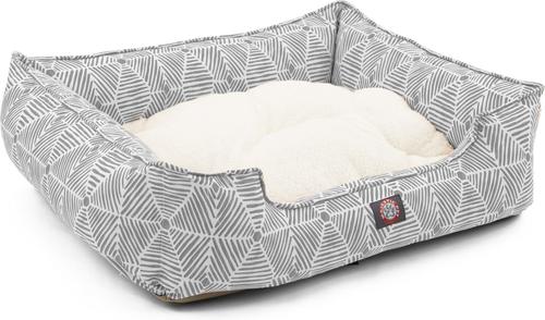 Show full view: Majestic Pet Contemporary Lounge Charlie Bolster Dog Bed with Removable Cover, Gray, Medium slide 4 of 5
