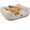 Show in main carousel: Majestic Pet Contemporary Lounge Charlie Bolster Dog Bed with Removable Cover, Metallic Beige, Large slide 2 of 4