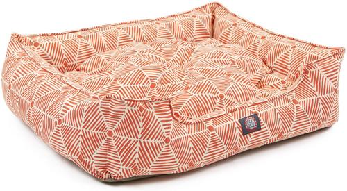 Show full view: Majestic Pet Contemporary Lounge Charlie Bolster Dog Bed with Removable Cover, Salmon, Large slide 4 of 5