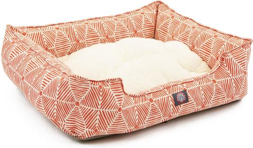 Show full view: Majestic Pet Contemporary Lounge Charlie Bolster Dog Bed with Removable Cover, Salmon, Large slide 3 of 5