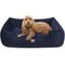 Show in main carousel: Majestic Pet Contemporary Lounge Faux Suede Bolster Dog Bed with Removable Cover, Navy, Medium slide 4 of 5