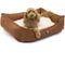 Show in main carousel: Majestic Pet Contemporary Lounge Faux Suede Bolster Dog Bed with Removable Cover, Rust, Medium slide 1 of 4