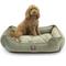 Show in main carousel: Majestic Pet Contemporary Lounge Faux Suede Bolster Dog Bed with Removable Cover, Sage, Medium slide 2 of 2