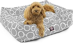 Majestic Pet Contemporary Lounge Fusion Bolster Dog Bed with Removable Cover, Medium, Gray, Medium slide 2 of 5