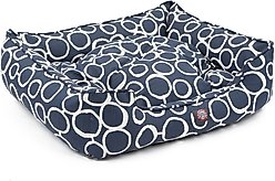 Majestic Pet Contemporary Lounge Fusion Bolster Dog Bed with Removable Cover, Medium, Navy Blue slide 2 of 5