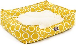 Majestic Pet Contemporary Lounge Fusion Bolster Dog Bed with Removable Cover, Medium, Yellow slide 2 of 4