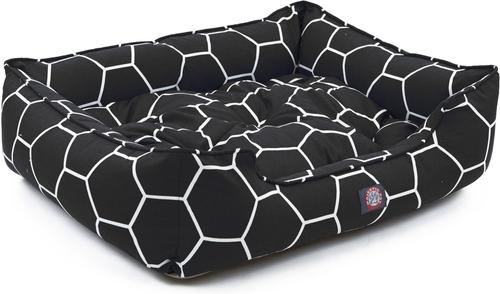 Show full view: Majestic Pet Contemporary Lounge Hexo Shapes Bolster Dog Bed with Removable Cover, Medium, Black slide 4 of 5
