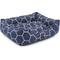 Show in main carousel: Majestic Pet Contemporary Lounge Hexo Shapes Bolster Dog Bed with Removable Cover, Medium, Blue slide 3 of 4