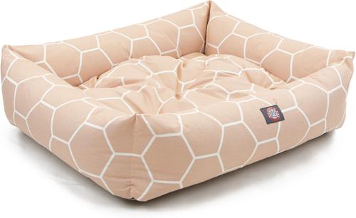 Show full view: Majestic Pet Contemporary Lounge Hexo Shapes Bolster Dog Bed with Removable Cover, Medium, Pink slide 4 of 5