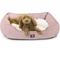 Show in main carousel: Majestic Pet Contemporary Lounge Jackson Heathered Bolster Dog Bed with Removable Cover, Medium, Pink slide 1 of 5