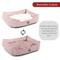 Show in main carousel: Majestic Pet Contemporary Lounge Jackson Heathered Bolster Dog Bed with Removable Cover, Medium, Pink slide 5 of 5