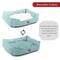 Show in main carousel: Majestic Pet Contemporary Lounge Jackson Heathered Bolster Dog Bed with Removable Cover, Medium, Teal slide 5 of 5