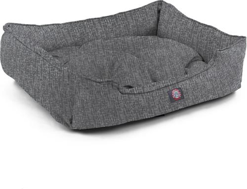 Show full view: Majestic Pet Contemporary Lounge Palette Heathered Bolster Dog Bed with Removable Cover, Medium, Black slide 4 of 5