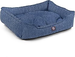 Majestic Pet Contemporary Lounge Palette Heathered Bolster Dog Bed with Removable Cover, Medium, Blue slide 2 of 5