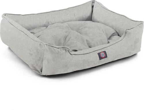 Show full view: Majestic Pet Contemporary Lounge Palette Heathered Bolster Dog Bed with Removable Cover, Medium, Gray slide 4 of 5