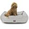 Show in main carousel: Majestic Pet Contemporary Lounge Palette Heathered Bolster Dog Bed with Removable Cover, Medium, Gray slide 2 of 5