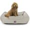 Show in main carousel: Majestic Pet Contemporary Lounge Palette Heathered Bolster Dog Bed with Removable Cover, Medium, Tan slide 2 of 5