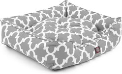 Majestic Pet Contemporary Lounge Trellis Bolster Dog Bed with Removable Cover, Medium, Gray slide 2 of 4