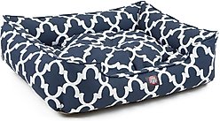 Majestic Pet Contemporary Lounge Trellis Bolster Dog Bed with Removable Cover, Medium, Navy Blue slide 2 of 4