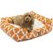 Show in main carousel: Majestic Pet Contemporary Lounge Trellis Bolster Dog Bed with Removable Cover, Medium, Peach slide 1 of 4