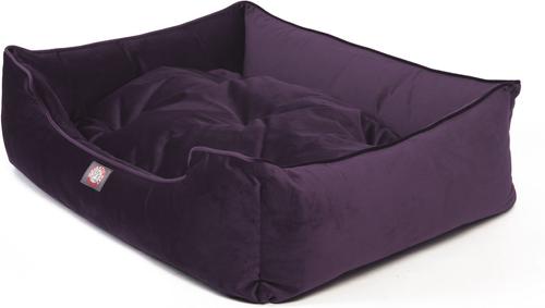 Show full view: Majestic Pet Contemporary Lounge Velvet Bolster Dog Bed with Removable Cover, Medium, Amethyst slide 3 of 4