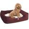 Show in main carousel: Majestic Pet Contemporary Lounge Velvet Bolster Dog Bed with Removable Cover, Medium, Maroon slide 1 of 5