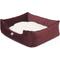 Show in main carousel: Majestic Pet Contemporary Lounge Velvet Bolster Dog Bed with Removable Cover, Medium, Maroon slide 3 of 5