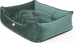 Majestic Pet Contemporary Lounge Velvet Bolster Dog Bed with Removable Cover, Medium, Turquoise slide 2 of 4