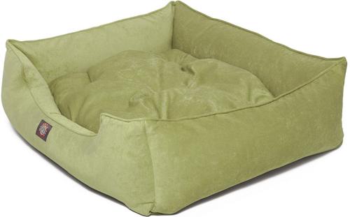 Show full view: Majestic Pet Contemporary Lounge Villa Bolster Dog Bed with Removable Cover, Medium, Apple slide 4 of 5