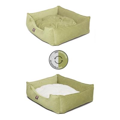 Show full view: Majestic Pet Contemporary Lounge Villa Bolster Dog Bed with Removable Cover, Medium, Apple slide 3 of 5