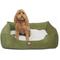 Show in main carousel: Majestic Pet Contemporary Lounge Villa Bolster Dog Bed with Removable Cover, Medium, Fern slide 1 of 4
