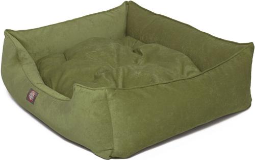 Show full view: Majestic Pet Contemporary Lounge Villa Bolster Dog Bed with Removable Cover, Medium, Fern slide 3 of 4