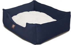 Majestic Pet Contemporary Lounge Villa Bolster Dog Bed with Removable Cover, Medium, Navy slide 2 of 4
