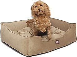Majestic Pet Contemporary Lounge Villa Bolster Dog Bed with Removable Cover, Medium, Pearl slide 2 of 4