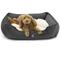 Show in main carousel: Majestic Pet Faux Suede Contemp Lounge Bolster Dog Bed with Removable Cover, Gray, Large slide 1 of 3