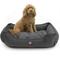 Show in main carousel: Majestic Pet Faux Suede Contemp Lounge Bolster Dog Bed with Removable Cover, Gray, X-Large slide 3 of 3