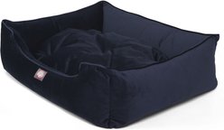 Majestic Pet Faux Suede Contemp Lounge Bolster Dog Bed with Removable Cover, Navy, Large slide 2 of 2