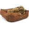 Show in main carousel: Majestic Pet Faux Suede Contemp Lounge Bolster Dog Bed with Removable Cover, Rust, Large slide 2 of 4