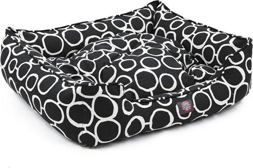 Show full view: Majestic Pet Fusion Contemp Lounge Bolster Dog Bed with Removable Cover, Black, Large slide 3 of 4