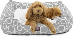 Majestic Pet Fusion Contemp Lounge Bolster Dog Bed with Removable Cover, Gray, X-Large