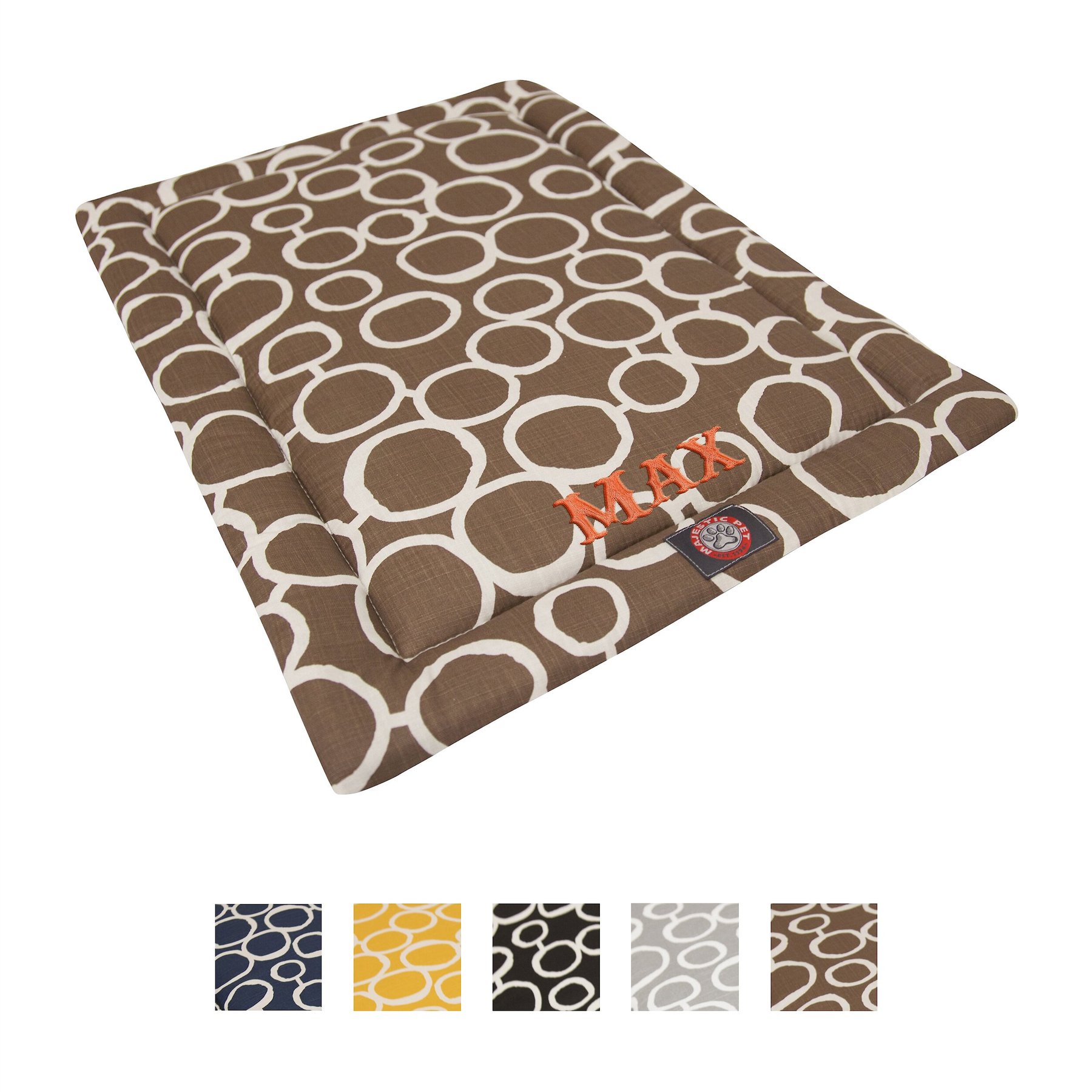 Majestic Pet Fusion Personalized Dog Crate Mat, Mocha, Small